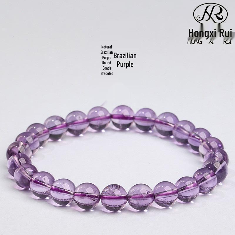 Brazilian Amethyst Faceted Disc Beads Bracelet