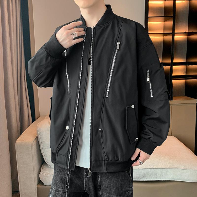 Coat Men's Autumn Jacket Men's Stand-Up Collar Loose Versatile Casual Men's Clothing