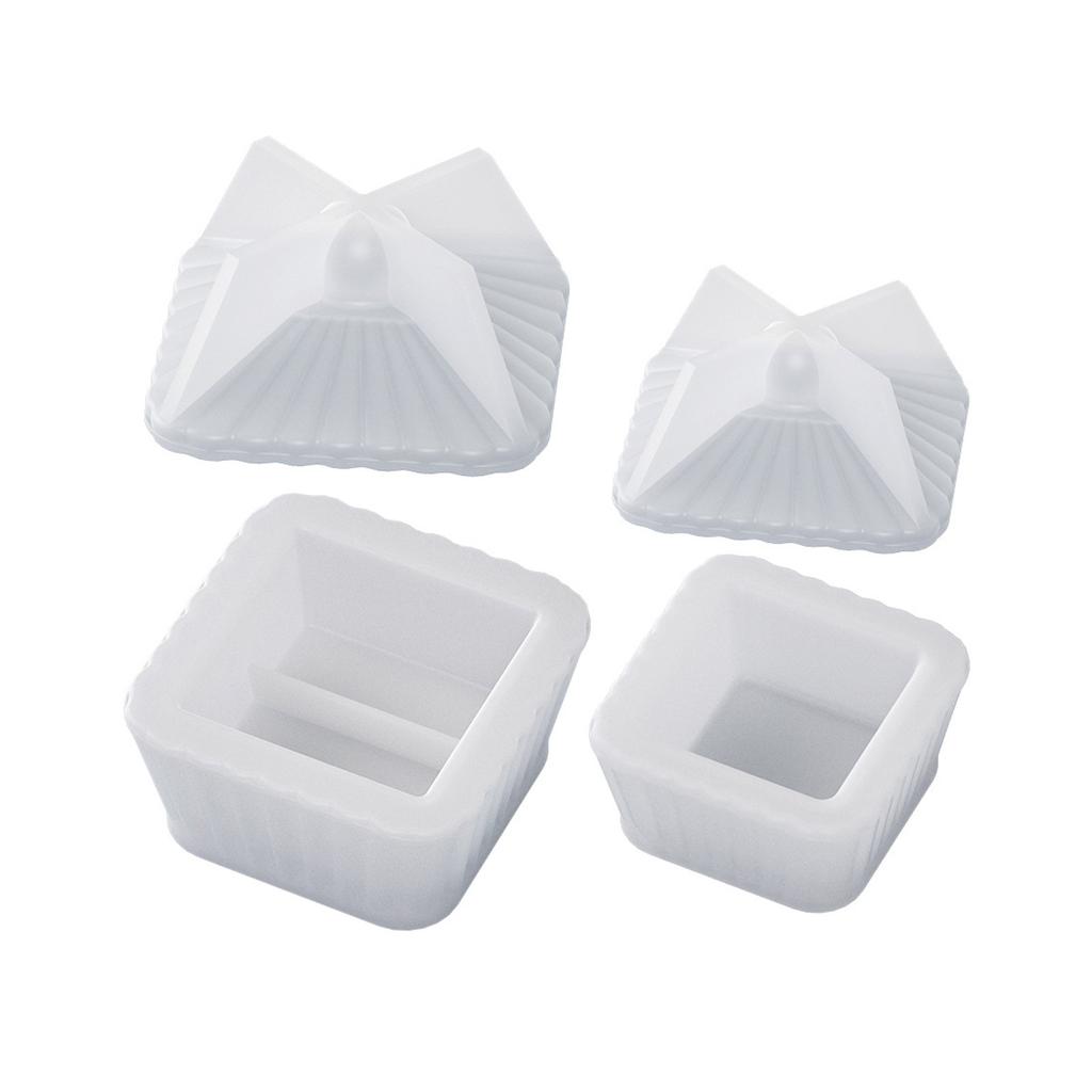 Flowerpot Silicone Mold Stripe? Trapezoid Storage Box Gypsum Concrete Mold Candle Potted Crystal Epoxy Resin Mould DIYs