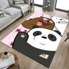 1pc Bear Panda Carpet Anti Slip Polyester Floor Mat for office.Bedroom