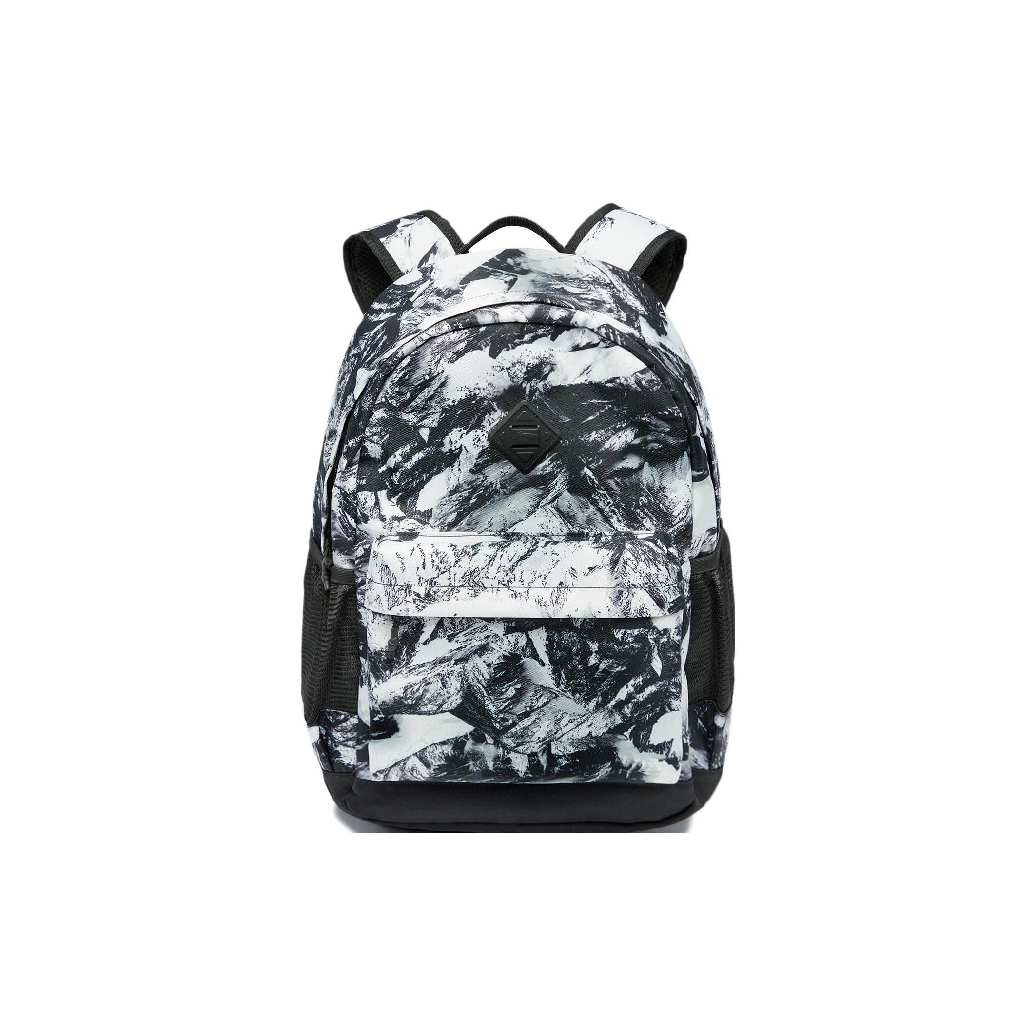 

Li Ning Sports Lifestyle Series Casual Pattern Eco-Friendly Polyester Sports Backpack Unisex Backpack Black White ABST289-1 One Size