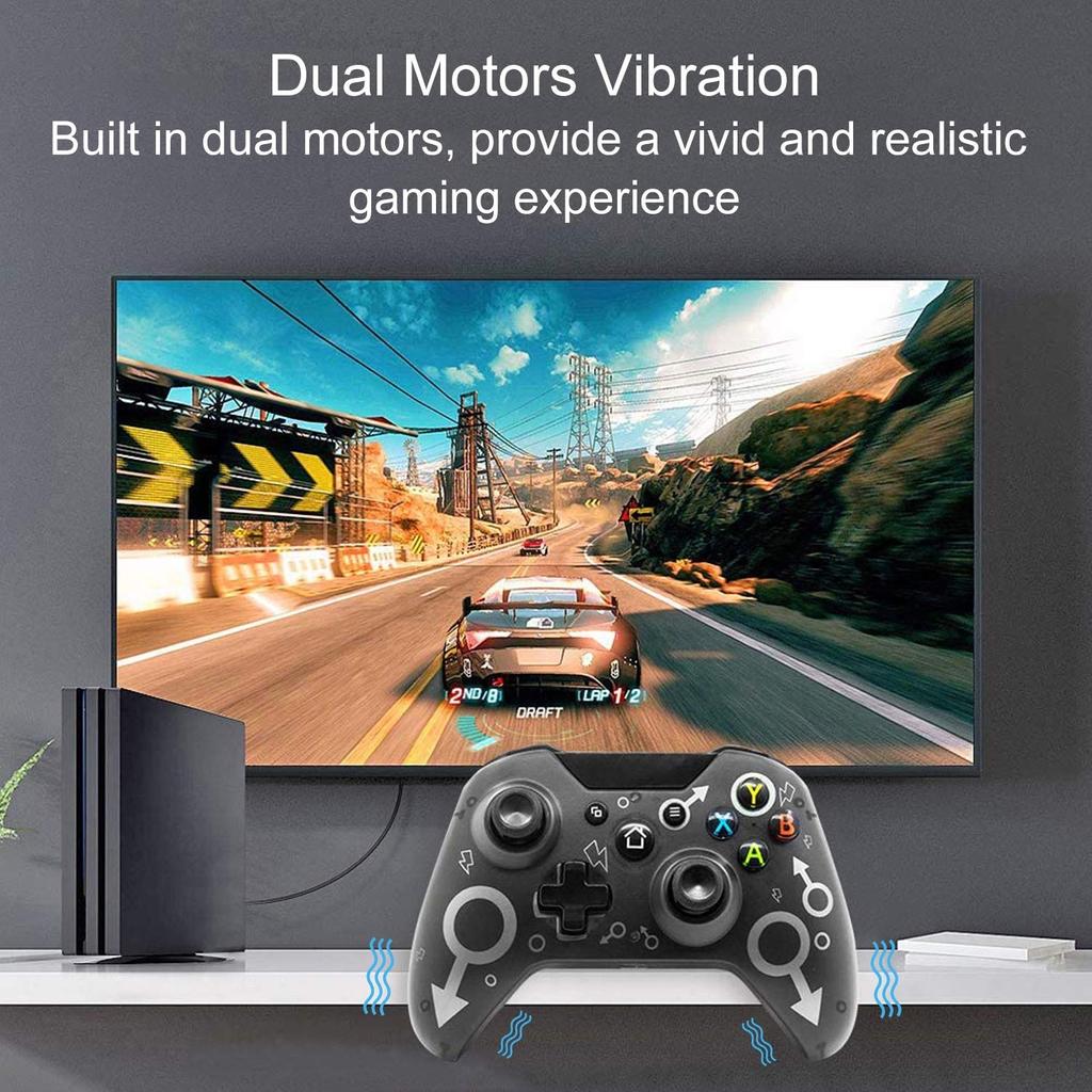 Wireless Controller for Xbox One / Xbox One S / Xbox One X / Xbox Series X / PS3 / PC, 2.4GHZ Wireless Game Controller with Dual Vibration