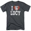 26 I Love Lucy I Love Lucy Logo T Shirt Mens Licensed Classic TV Show Charcoal Unisex T-Shirt