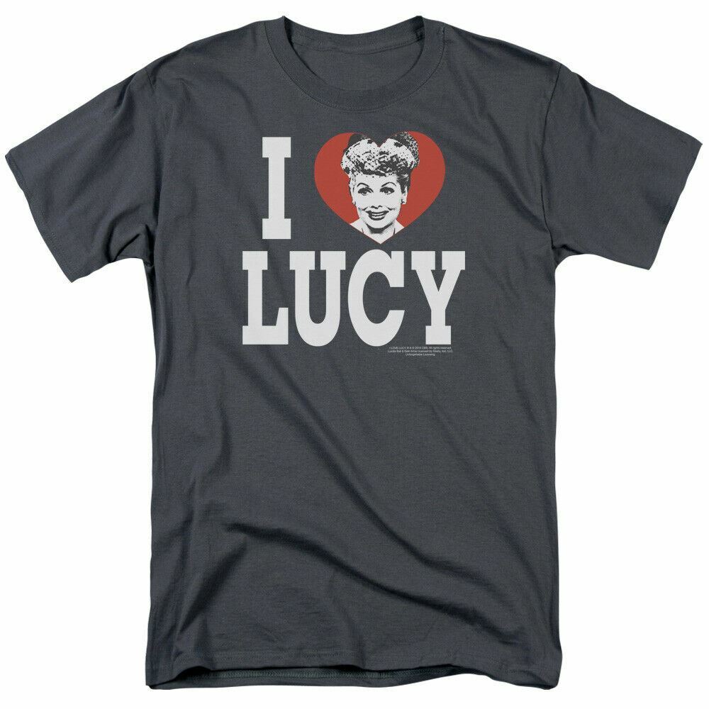 26 I Love Lucy I Love Lucy Logo T Shirt Mens Licensed Classic TV Show Charcoal Unisex T-Shirt L