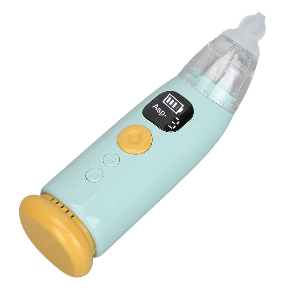 Infant Nasal Aspirator 3 Suction Levels Silicone Tip Baby Nose Care Machine with Soothe Music Light