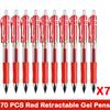 10/100 PCS Roise Retractable Gel Pens Set Black/Red/Blue Ink Ballpoint for Writing Refills Office School Supplies Stationery