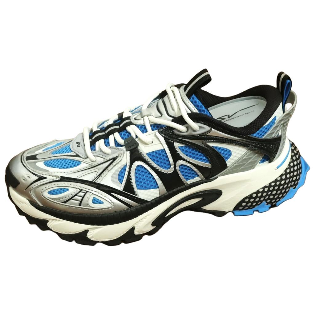 Anta Sv Zigzag Comfortable Functional Retro Slip Resistant Wear Resistant Low Top Dad Shoes Men Sneaker Blue Silver Black 112538807VS-3