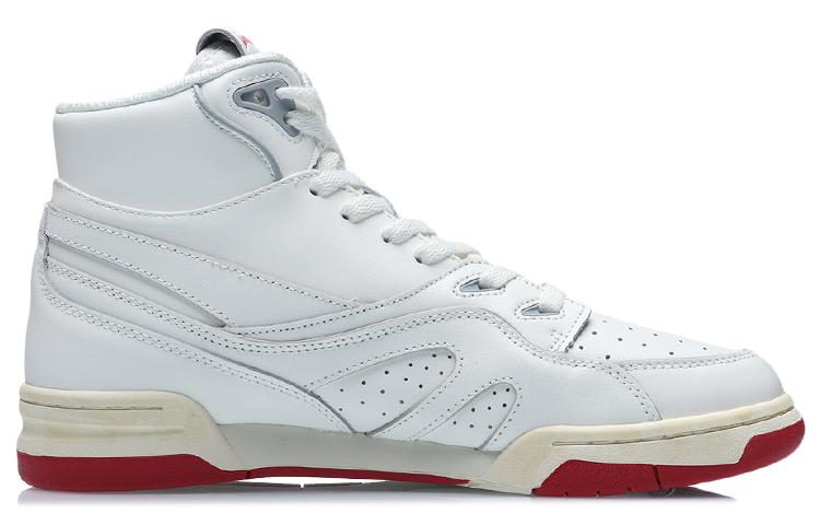 Li Ning 937 Vintage Basketball Shoes Unisex High Top Ecru AGBR033-1