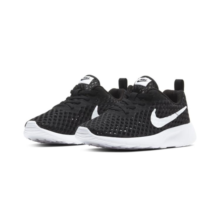 Nike Tanjun BR BPE Slip Resistant Cushioning Breathable Low Top Kids Lifestyle Shoes Black White CW3179-011