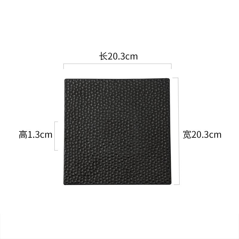 Black Ceramic Steak Plate Creative Honeycomb Texture Flat Plate Sushi Plate Dessert Dish Service Plates Specialty Tableware