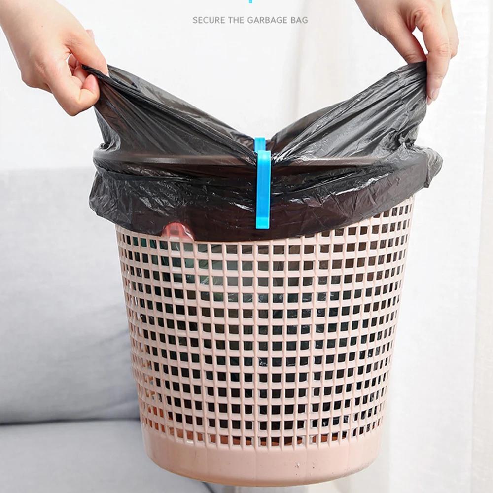 50/20Pcs Garbage Bin Clips Trash Bag Fixation Clip Plastic Snack Bag Clamps Practical Anti-Slip Holder Home Kitchen Storage Tools