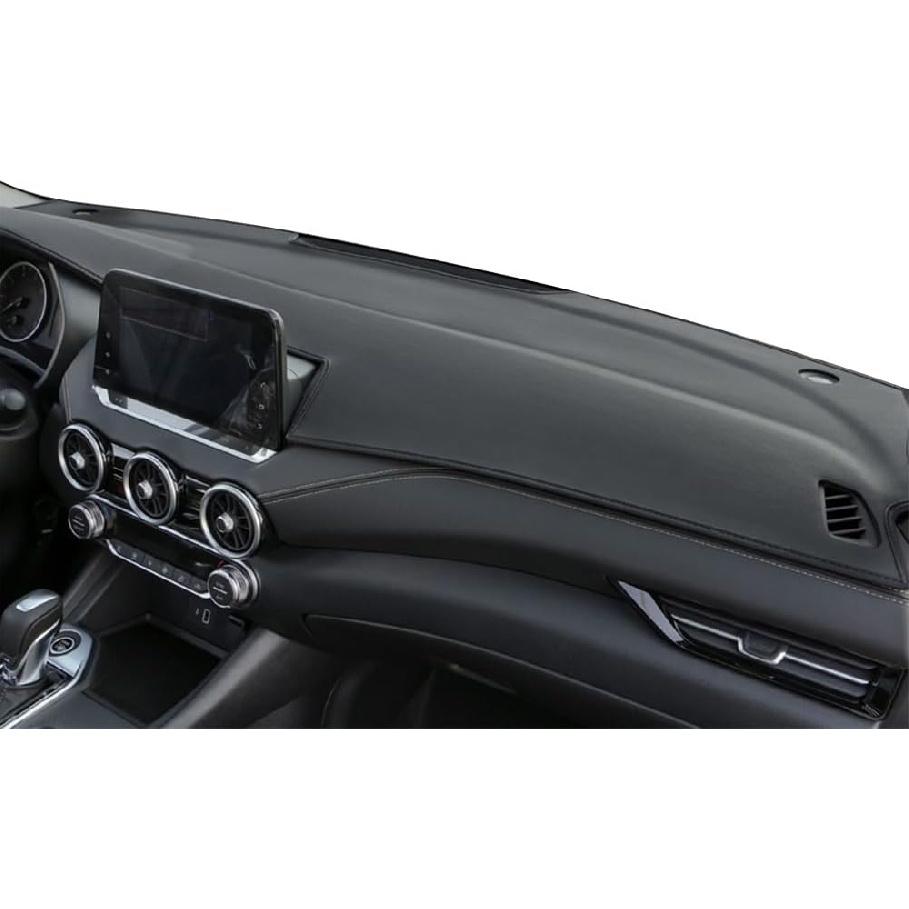 Automotive Dashboard Cover Compatible with Nissan Sentra 2020 2021 2022 2023 2024 2025, Leather Dashboard Mat Protector, Car Dash Sun Visor, Black