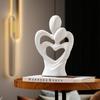 Minimalist couple statue Heart to Heart Couple Ornament Resin character sculptures Light luxury wedding gift home room decor