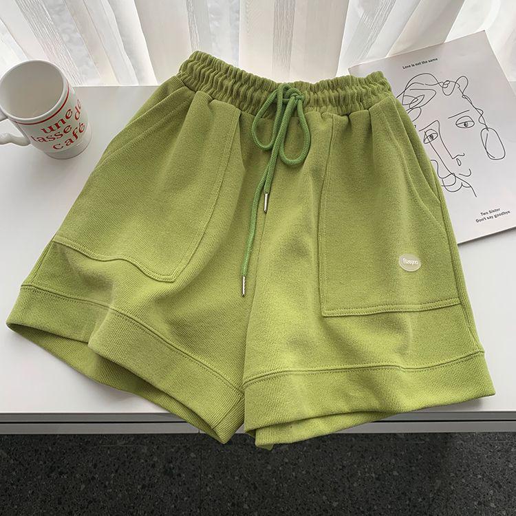 

Женские летние спортивные шорты А-силуэта с высокой посадкой: Новые повседневные брюки широкого кроя на 2025 год. Small