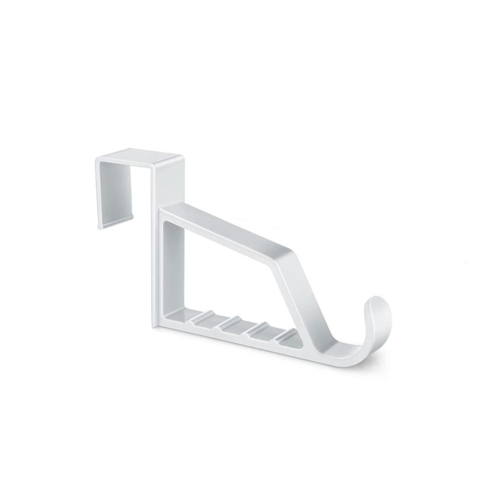 2 Stück Über-Tür-Haken für Kleiderbügel - Extra starker weißer Kunststoff Über-Tür-Haken zum Aufhängen von Kleidung, Handtüchern, Bademänteln, Hüten, Taschen