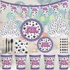 Puppy Dog Paws Party Supplies Tableware Plates Cups Tablecloth Banner Birthday
