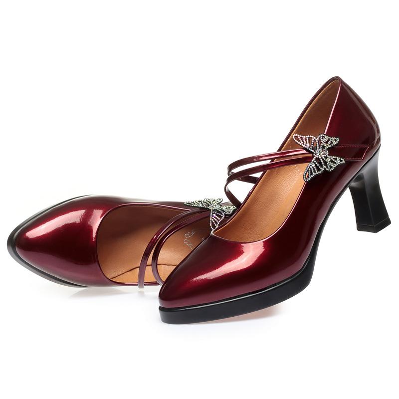 

Heel Height 5cm/7cm/9cm Women s Wedding Shoes Patent Leather Platform Pumps 2026 Ladies Thin High Heels Shoes Model Office Party 35