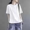 Brand Discount Store Genuine Goods Women Clothes Pure Cotton Short Sleeve Top Plus Size Loose Casual Print Summer T-shirt Tide