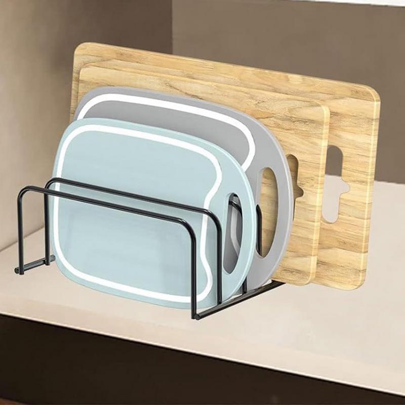 Kitchen Dish Drying Rack Space-Saving 5 Slot Multifunctional Storage Rack Pot Organizer Kitchen Accessories Cutting Board Holder