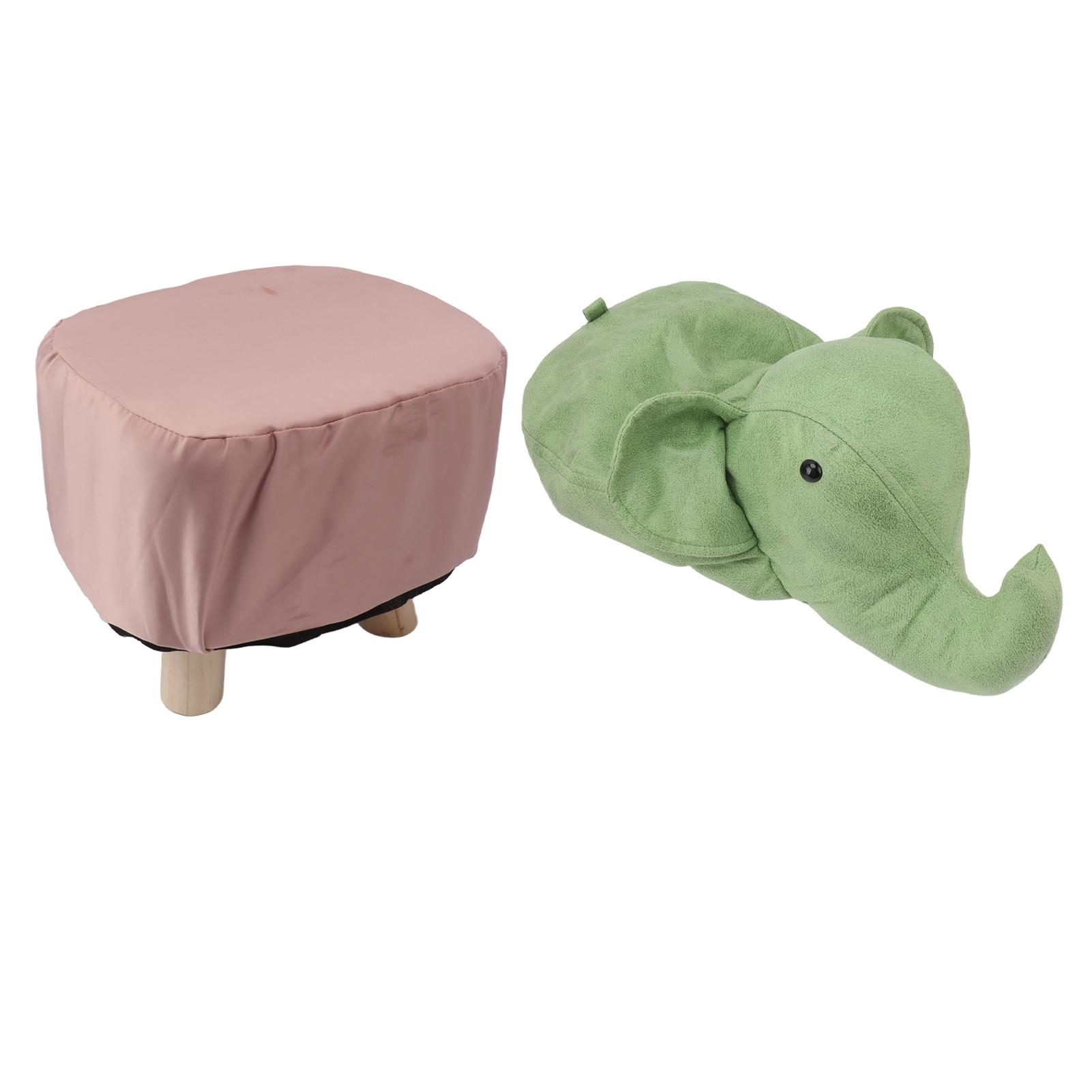 

Animal Footstools Elephant Shaped Slip Resistant Silent Comfortable Stable Multi Purpose Cute Stool for Kids Green зелений