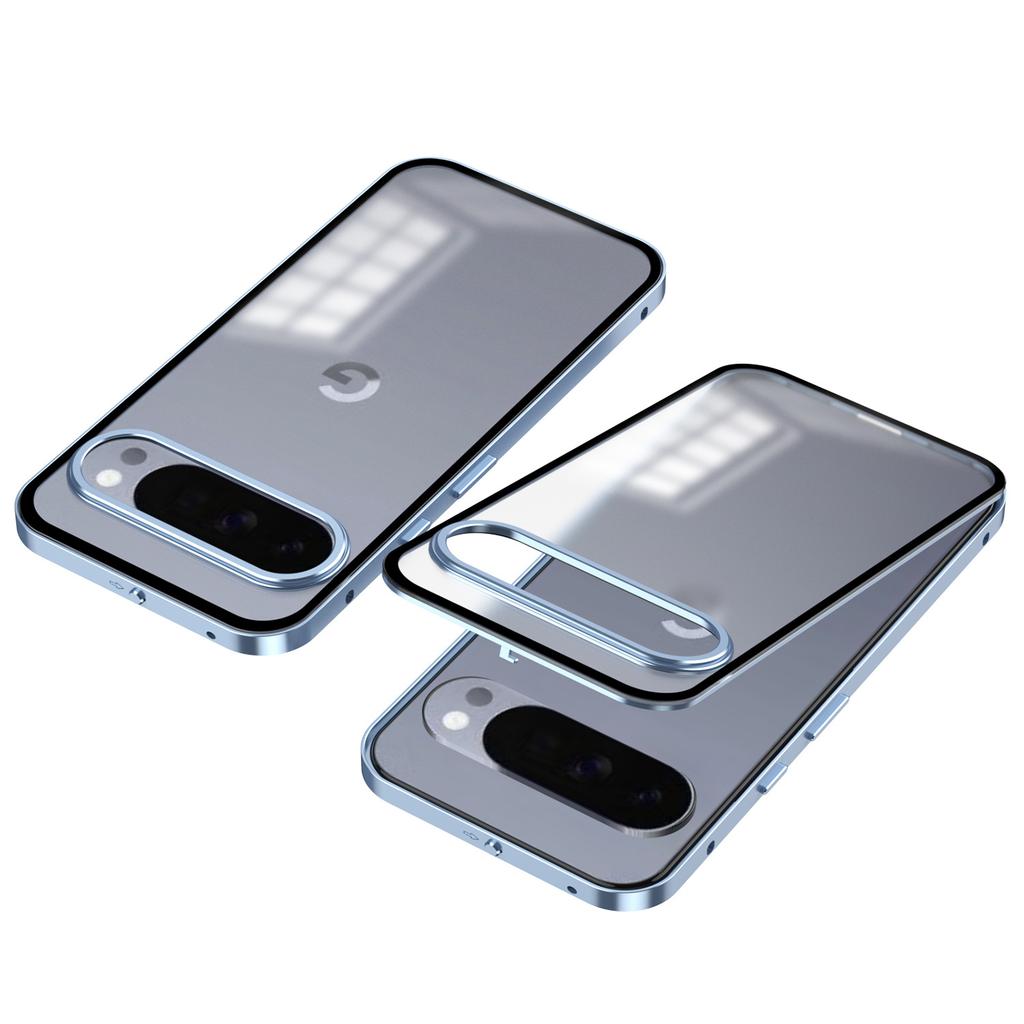 Phone Case for Google Pixel 10 Pro Xl Magnetic Wireless Charging Shockproof Protective Single Side Snap Aluminum Alloy Bumper Frame with Frosted