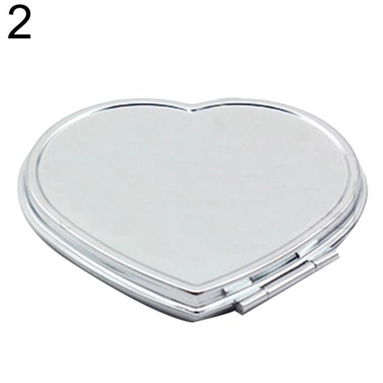 Liebe Tragbarer Kopf Katze Herz Rund Quadrat Faltspiegel Make-up Kosmetikwerkzeug