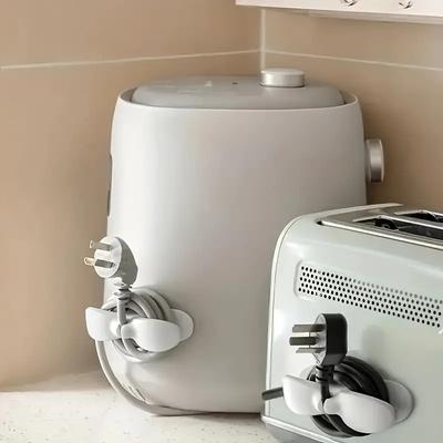 1/3pcs Cord Winder For Kitchen Storage - No-Punch Plug Fixed Power Cord Organizer For Electrical Cable Management Home Organizing Storage Tool