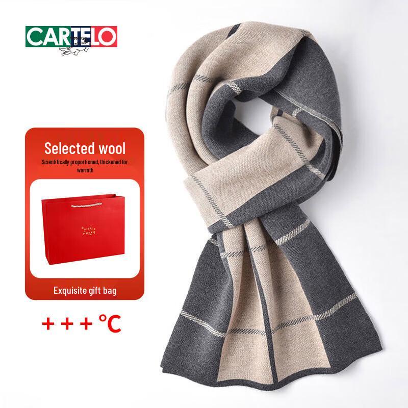 CARTELO Herren Winter-Schal aus Wollmischung