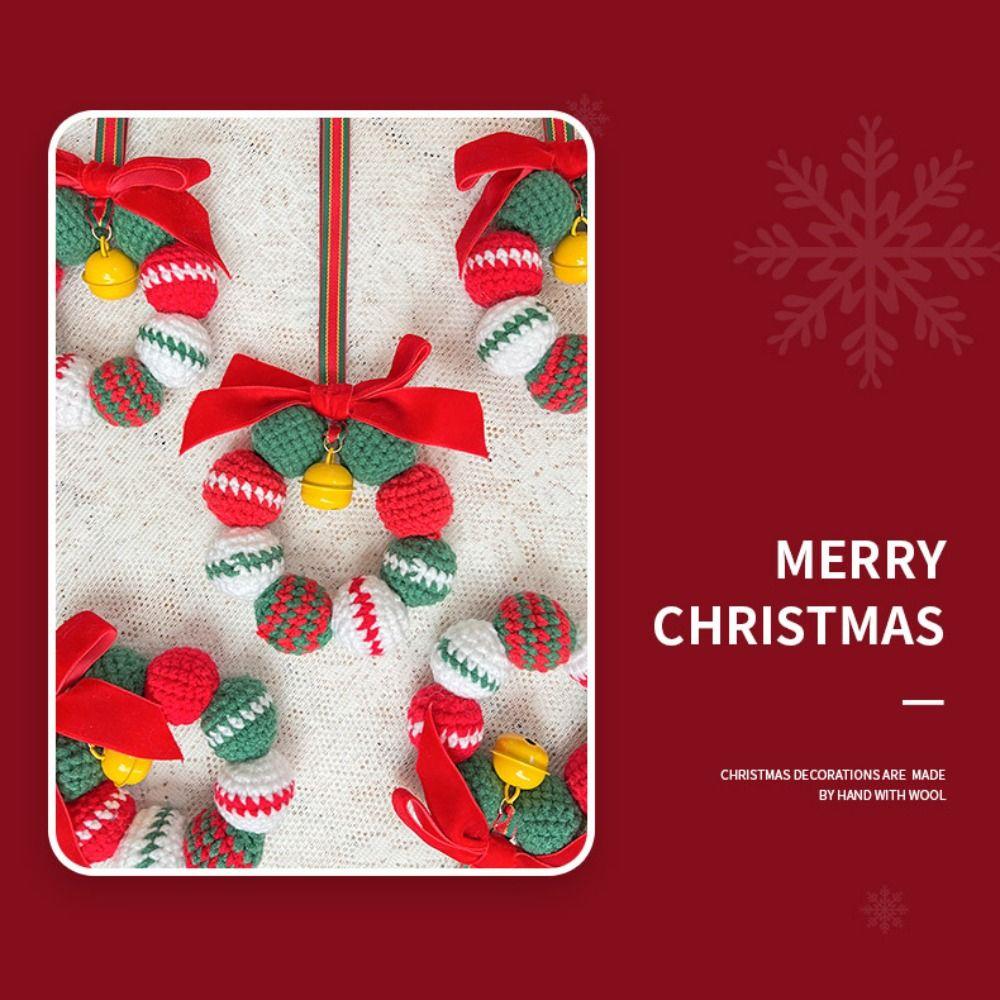 Handmade Christmas Tree Ornament DIY Xmas Ornament Mini Wreath Pendant  Christmas Decoration