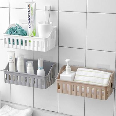 Badezimmerregal, selbstklebendes Aufbewahrungsregal, Küche, Heimdekoration, Eck-Organizer