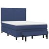 3136443 vidaXL Lit à sommier tapissier avec matelas Bleu 140x200 cm Tissu