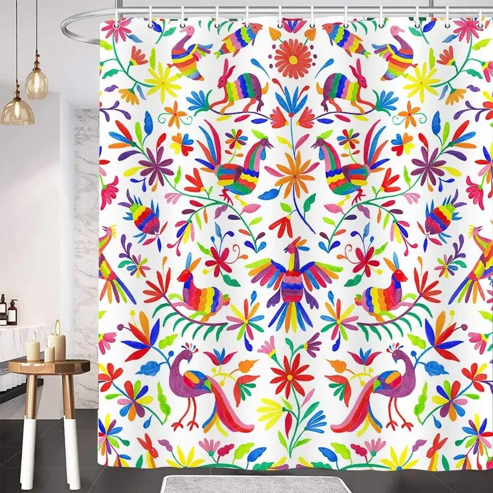 William Morris Shower Curtain,Green Shower Curtain Set For Bathroom Heavy Weight Fabric Decorative Bath Curtain Washable Curtain