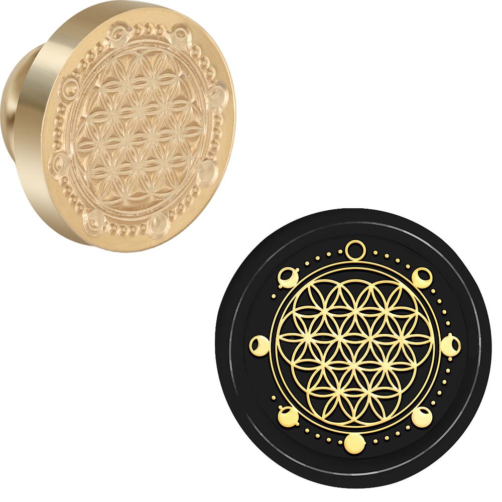 Moon Series Wax Seal Stamp Moon Phase Snake Triple Moon Replaceable Sealing Wax Stamp 25mm Brass Head for Halloween Invitations