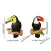 2 Pieces Parrot Tree Hugger Ornament Garden Statue Resin Yard Art Decor