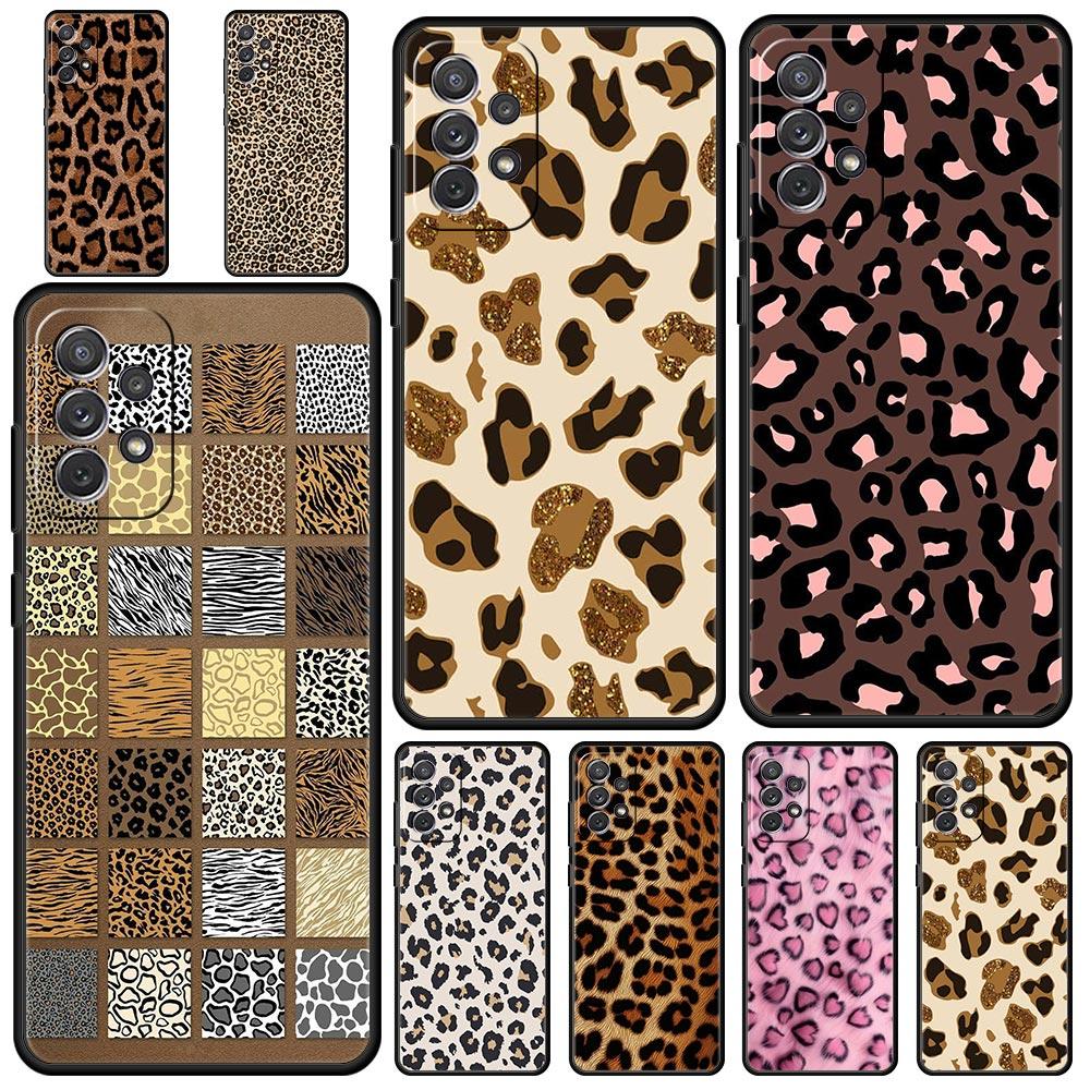 Moderne Handyhülle mit Tiger-Leopardenmuster für Samsung A15 A13 A51 A71 A41 A31 A21S A03S A05 A35 A55 A23 A25 A33 A53 A73 5G Hülle