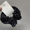 Drahokamový puntík Gumičky do vlasů 5 cm Široká Elastická Gumička do Vlasů Hedvábný Satén Pony Vlasy Beze Stop Doplňky pro Ženy Husté Vlasy
