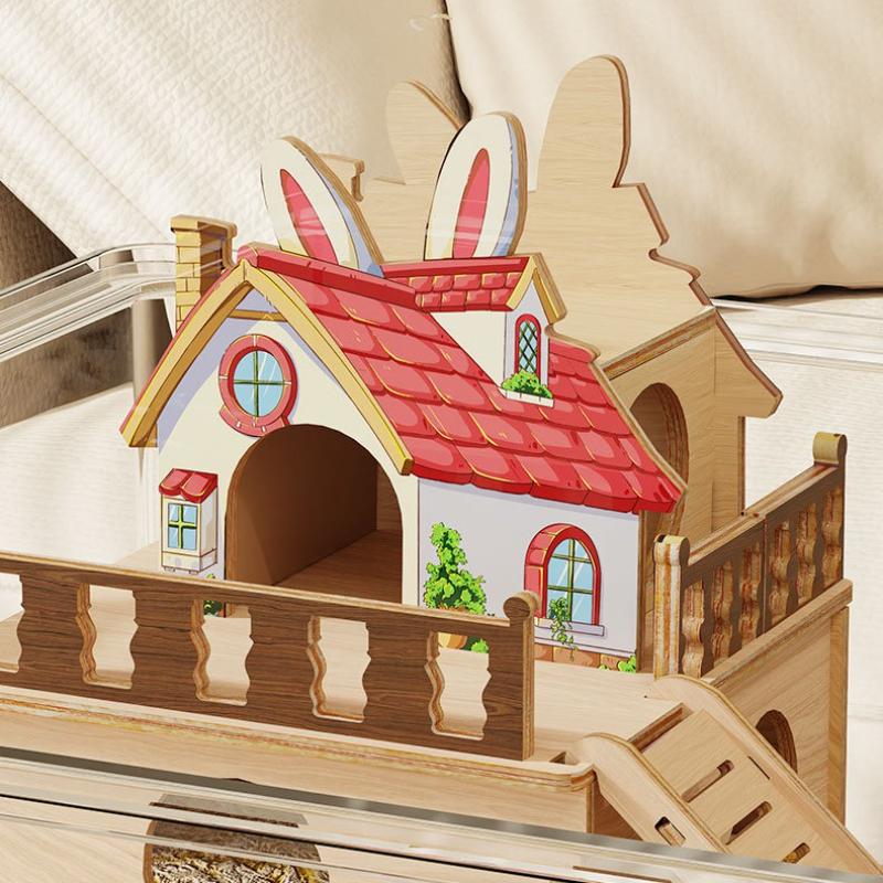 Large Hamster Cage Luxury Transparent Hamsters Accessories Cages Hamsters Rat Hideout Houses Habitats Furniture Hamster Supplies