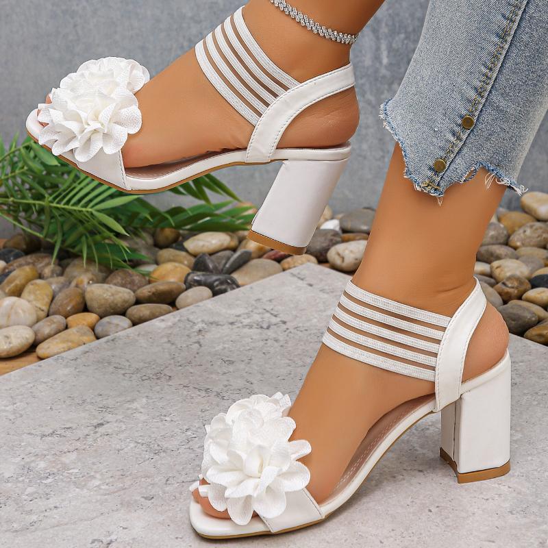 2026 Neuer Modischer Feenstil High-Heel Sandalen Bequem Zwei-Trage-Design Blockabsatz