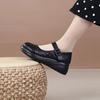 Shallow mouth hole sandals women's spring and summer new muffin thick-soled wedge heel round head elegant retro style soft-soled single shoes