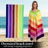 Serviette de plage colorée surdimensionnée: Enveloppez-vous avec style ! Convient pour les serviettes, les serviettes de bain, les serviettes de plage