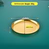 ZISIZ Gold Stainless Steel Oval BBQ & Serving Plate Set