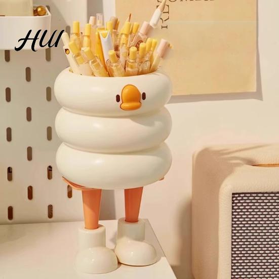 Unique Pen Stand Holder Cartoon Style Ice Cream Duck Shape Stationery Storage Organizer Large Capacity Office School Supplies