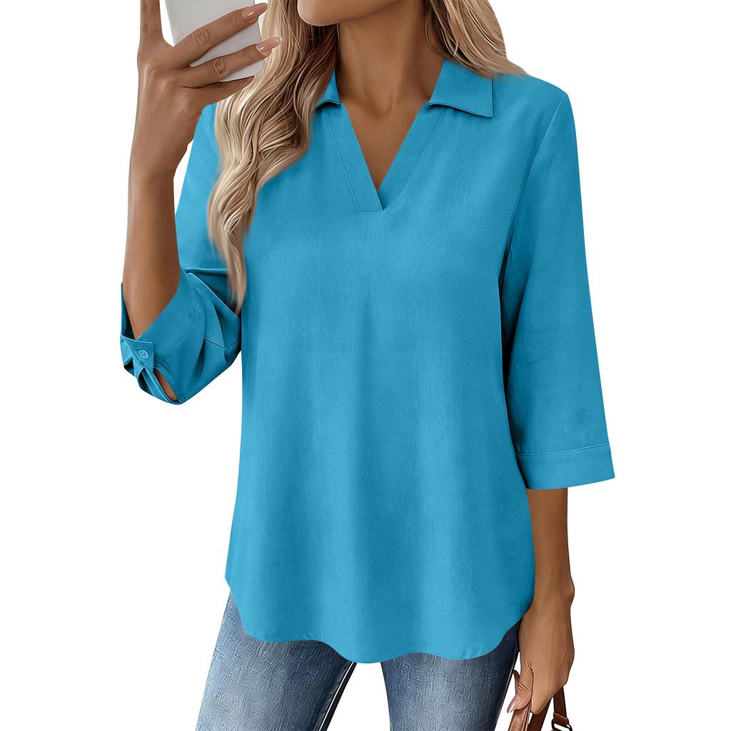 Damesshirts met 3/4 mouwen, grafische T-shirts, casual basic tops, truien