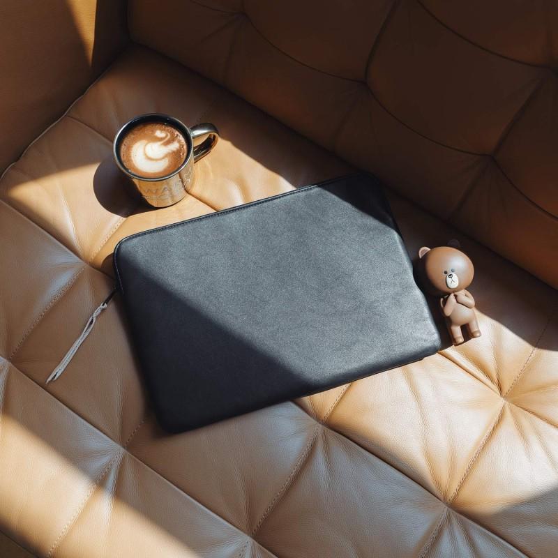 Slim PU Laptop Sleeve MacBook Air M4 13-14 Inch Pro 15 Shockproof Inner Case Urban Minimalist Design Unisex