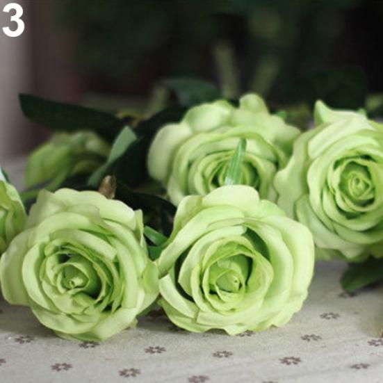 1Pc 1 Head Lifelike Artificial Faux Silk Rose Fake Flower Wedding Bridal Decor