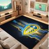 Leeds United Custom Crystal Velvet Rug, Personalized Name Text Print, Football Logo Soft Non‑Slip Floor Mat Home Decor Gift