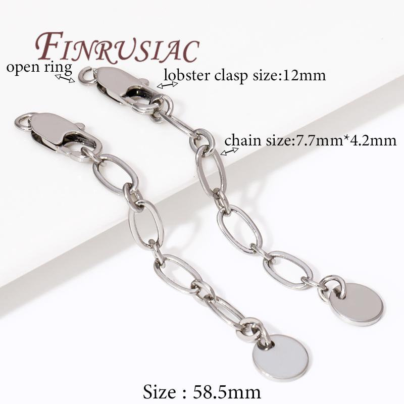 18K Gold Plated Extension Extender Tail Chains with Lobster Clasps For Jewelry Making,Connectors For Bracelets Accessories DIY