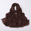 Soft Versatile Solid Bamboo Yarn Scarf With Star Rhinestone For Women