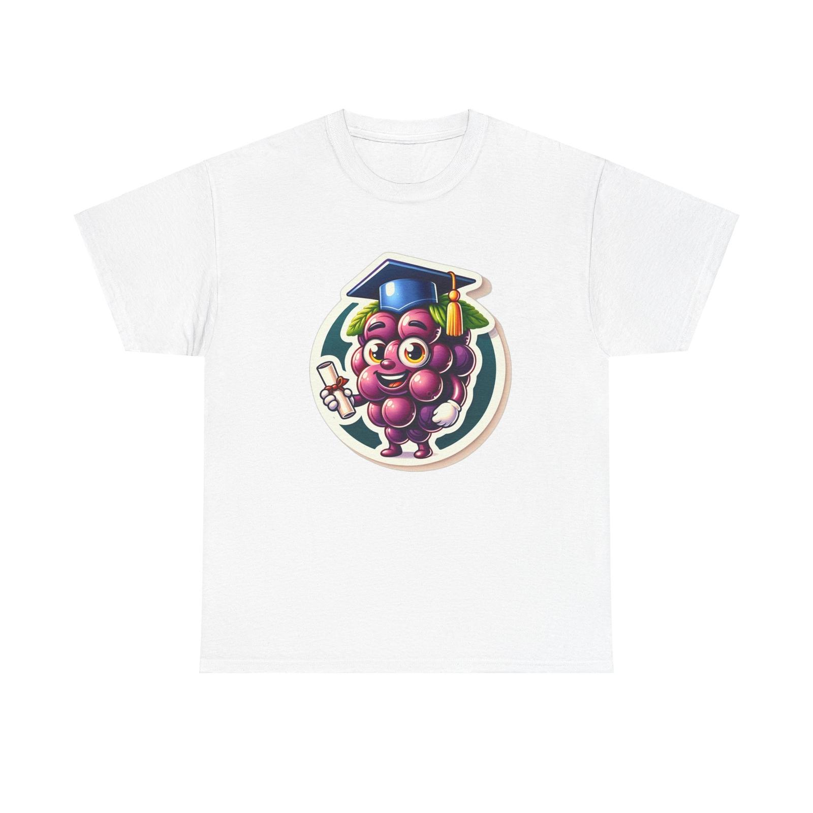 Unisex Adult T Shirt Grape Graduation Proud Achievement Funny Fruit Tee School S разноцветный