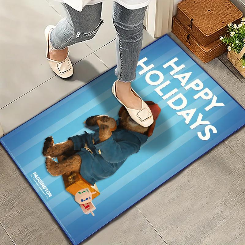 Paddington Bear Carpet Rug for Living Room Bedroom Home Sofa Decoration,Kids play Nonslip Floor Mat